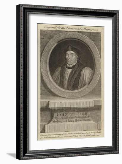 John Fisher, Bishop of Rochester, Beheaded in the Reign of King Henry VIII-Hans Holbein the Younger-Framed Giclee Print