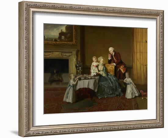 John, Fourteenth Lord Willoughby de Broke, and His Family, c.1766-Johann Zoffany-Framed Giclee Print