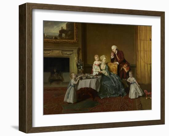 John, Fourteenth Lord Willoughby de Broke, and His Family, c.1766-Johann Zoffany-Framed Giclee Print