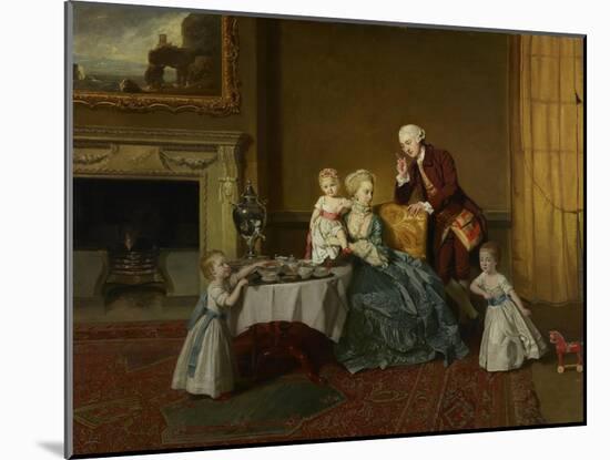 John, Fourteenth Lord Willoughby de Broke, and His Family, c.1766-Johann Zoffany-Mounted Giclee Print
