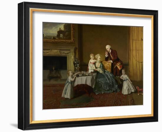 John, Fourteenth Lord Willoughby de Broke, and His Family, c.1766-Johann Zoffany-Framed Giclee Print