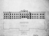 Sketch of Principal Front, Proposed Library Building-John Fraser-Laminated Giclee Print