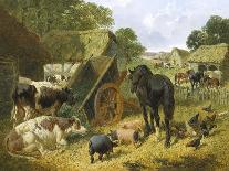 A Farmyard Scene-John Frederick Herring II-Framed Giclee Print