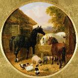 A Farmyard Scene-John Frederick Herring II-Giclee Print
