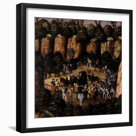 John Frederick the Magnanimous and King Charles V, 1552-Lucas Cranach the Elder-Framed Giclee Print