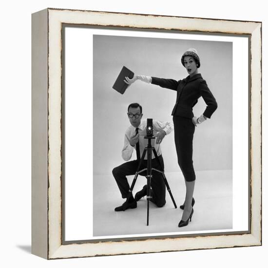 John French and and Daphne Abrams in a Tailored Suit, 1957-John French-Framed Premier Image Canvas