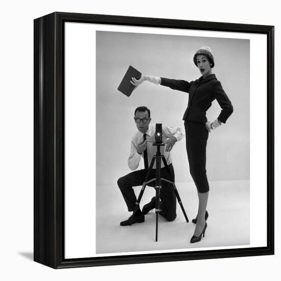 John French and and Daphne Abrams in a Tailored Suit, 1957-John French-Framed Premier Image Canvas