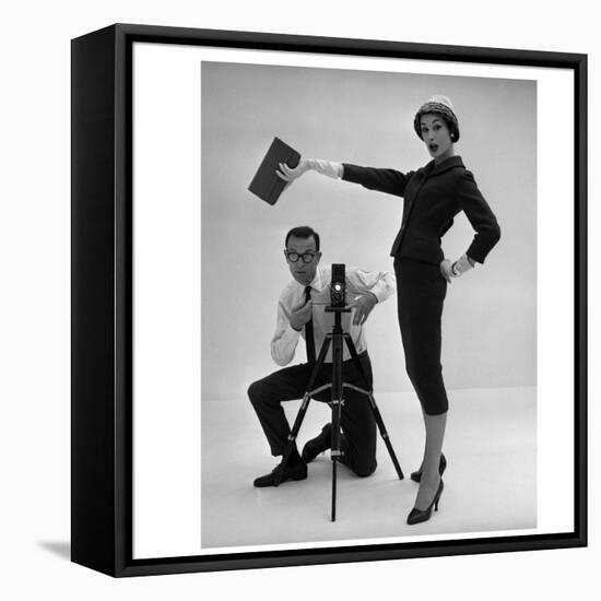 John French and and Daphne Abrams in a Tailored Suit, 1957-John French-Framed Premier Image Canvas