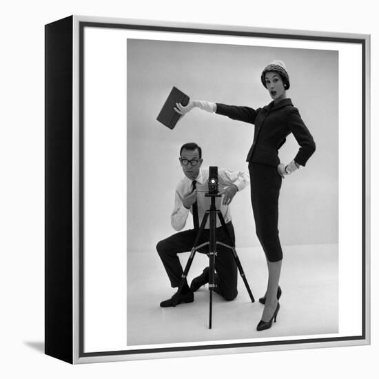 John French and and Daphne Abrams in a Tailored Suit, 1957-John French-Framed Premier Image Canvas