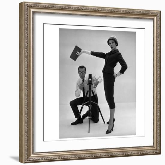 John French and and Daphne Abrams in a Tailored Suit, 1957-John French-Framed Giclee Print