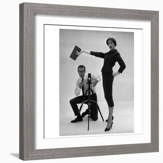 John French and and Daphne Abrams in a Tailored Suit, 1957-John French-Framed Giclee Print