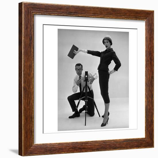 John French and and Daphne Abrams in a Tailored Suit, 1957-John French-Framed Giclee Print