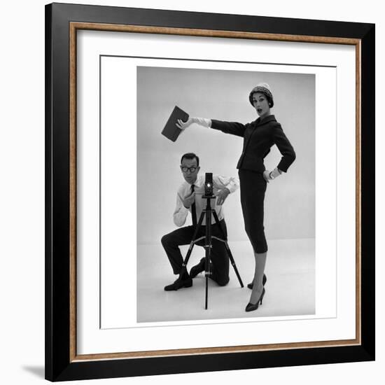 John French and and Daphne Abrams in a Tailored Suit, 1957-John French-Framed Giclee Print