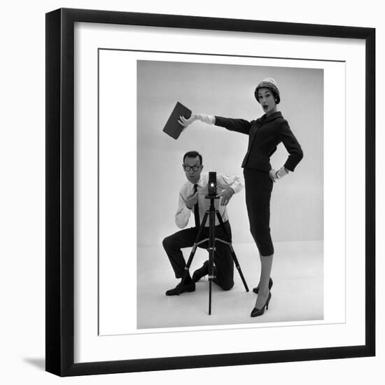 John French and and Daphne Abrams in a Tailored Suit, 1957-John French-Framed Giclee Print