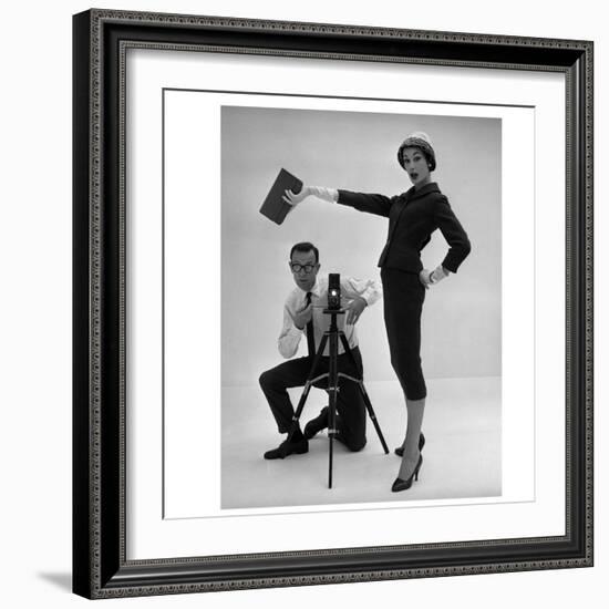 John French and and Daphne Abrams in a Tailored Suit, 1957-John French-Framed Giclee Print