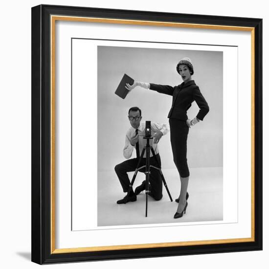 John French and and Daphne Abrams in a Tailored Suit, 1957-John French-Framed Giclee Print