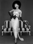 Model in John Cavanagh's Strapless Evening Gown, Spring 1957-John French-Framed Giclee Print