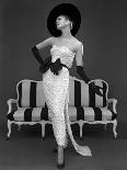 Model in John Cavanagh's Strapless Evening Gown, Spring 1957-John French-Giclee Print