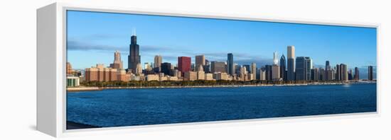 John G Shedd Aquarium and Skylines at the Waterfront, Chicago, Cook County, Illinois, USA-null-Framed Premier Image Canvas