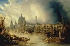 View of St Paul's from the Thames-John Gendall-Giclee Print