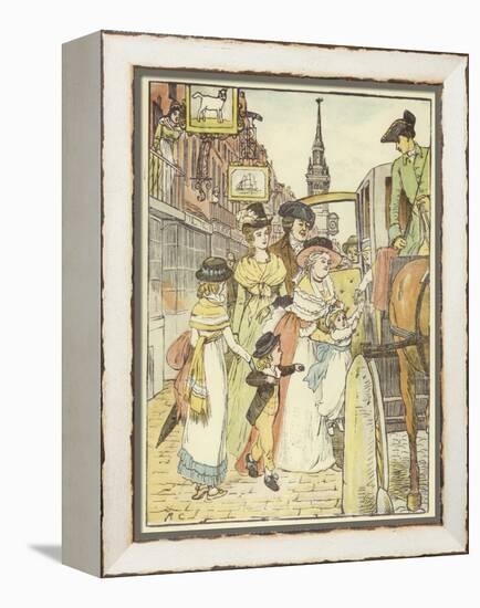 John Gilpin (Colour Litho)-Randolph Caldecott-Framed Premier Image Canvas