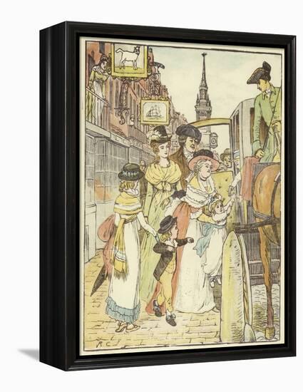 John Gilpin (Colour Litho)-Randolph Caldecott-Framed Premier Image Canvas