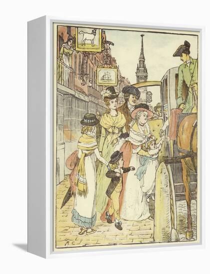 John Gilpin (Colour Litho)-Randolph Caldecott-Framed Premier Image Canvas