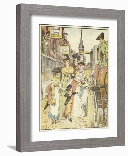 John Gilpin (Colour Litho)-Randolph Caldecott-Framed Giclee Print