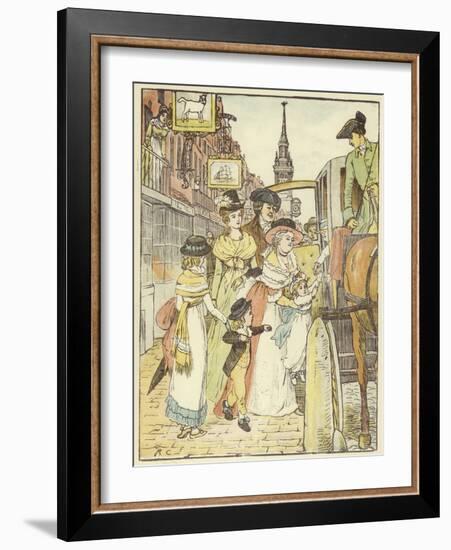 John Gilpin (Colour Litho)-Randolph Caldecott-Framed Giclee Print