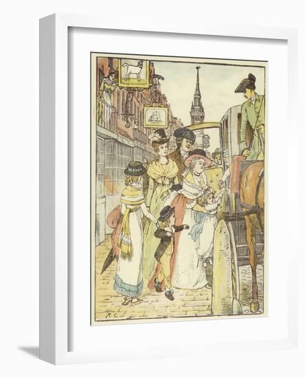 John Gilpin (Colour Litho)-Randolph Caldecott-Framed Giclee Print