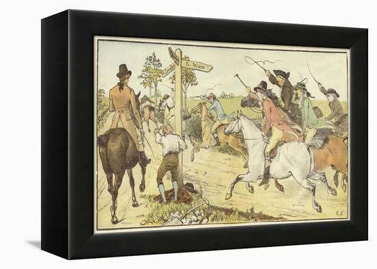 John Gilpin (Colour Litho)-Randolph Caldecott-Framed Premier Image Canvas