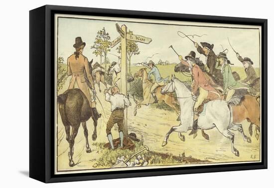 John Gilpin (Colour Litho)-Randolph Caldecott-Framed Premier Image Canvas