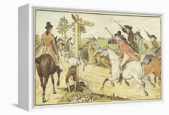 John Gilpin (Colour Litho)-Randolph Caldecott-Framed Premier Image Canvas