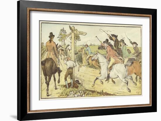 John Gilpin (Colour Litho)-Randolph Caldecott-Framed Giclee Print