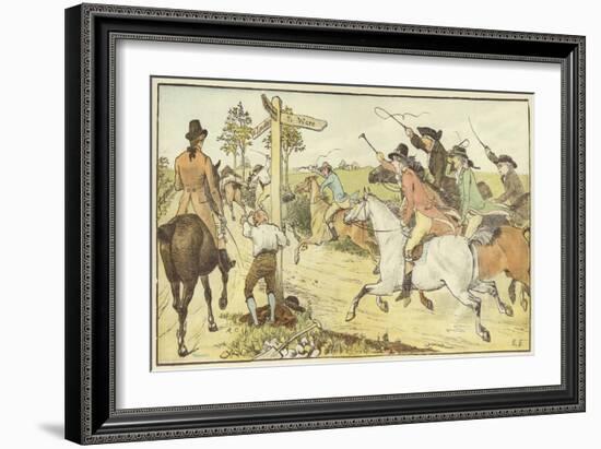 John Gilpin (Colour Litho)-Randolph Caldecott-Framed Giclee Print