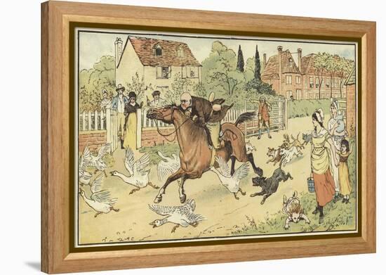 John Gilpin (Colour Litho)-Randolph Caldecott-Framed Premier Image Canvas