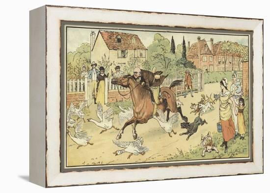 John Gilpin (Colour Litho)-Randolph Caldecott-Framed Premier Image Canvas