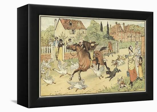 John Gilpin (Colour Litho)-Randolph Caldecott-Framed Premier Image Canvas