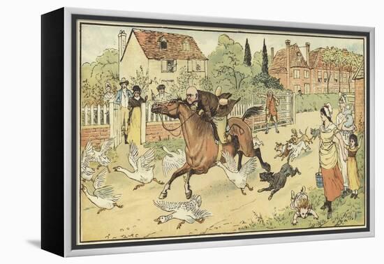 John Gilpin (Colour Litho)-Randolph Caldecott-Framed Premier Image Canvas