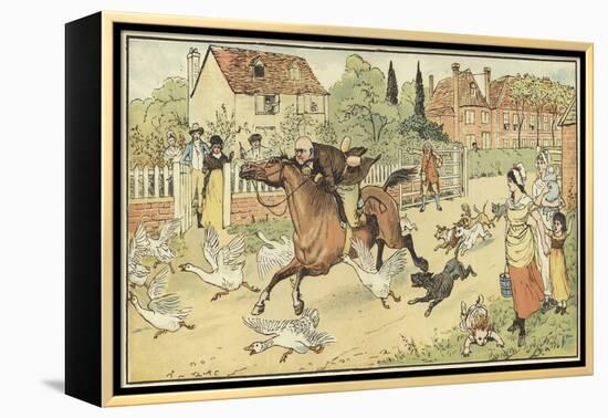 John Gilpin (Colour Litho)-Randolph Caldecott-Framed Premier Image Canvas