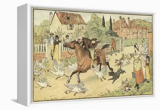 John Gilpin (Colour Litho)-Randolph Caldecott-Framed Premier Image Canvas