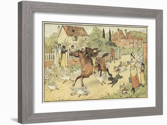 John Gilpin (Colour Litho)-Randolph Caldecott-Framed Giclee Print