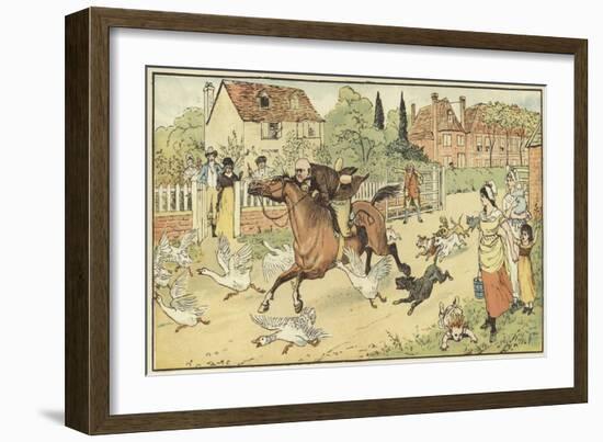 John Gilpin (Colour Litho)-Randolph Caldecott-Framed Giclee Print