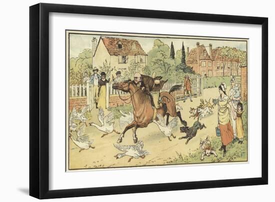 John Gilpin (Colour Litho)-Randolph Caldecott-Framed Giclee Print