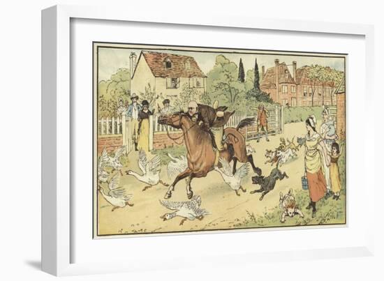 John Gilpin (Colour Litho)-Randolph Caldecott-Framed Giclee Print