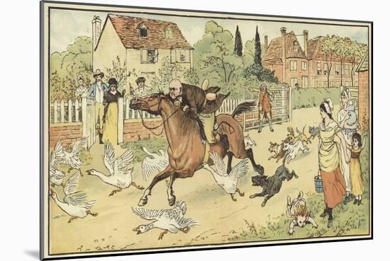 John Gilpin (Colour Litho)-Randolph Caldecott-Mounted Giclee Print