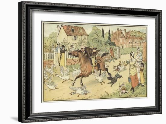 John Gilpin (Colour Litho)-Randolph Caldecott-Framed Giclee Print