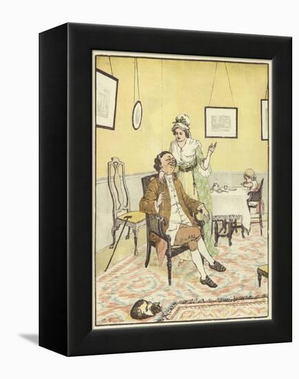 John Gilpin (Colour Litho)-Randolph Caldecott-Framed Premier Image Canvas