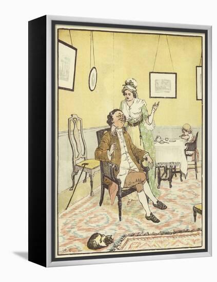 John Gilpin (Colour Litho)-Randolph Caldecott-Framed Premier Image Canvas