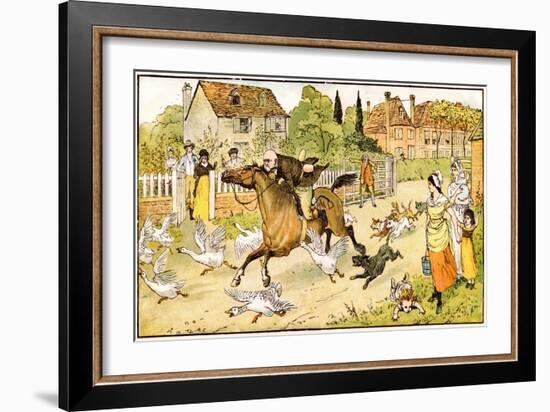 John Gilpin Riding to Edmonton, 1878-Randolph Caldecott-Framed Giclee Print